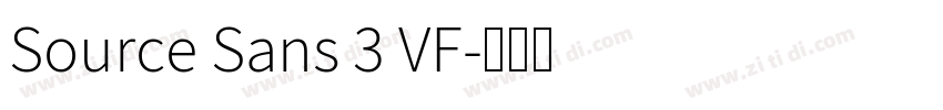 Source Sans 3 VF字体转换
